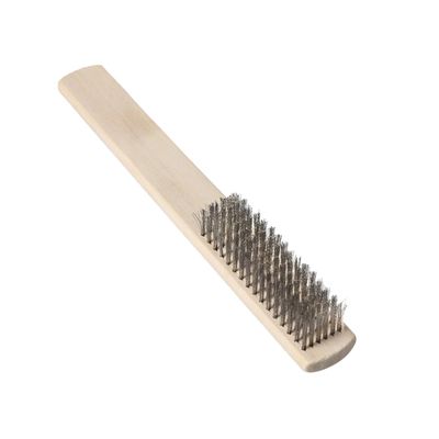 Healifty Steel Brush 6-Row Wire Brush Tool for Cleaning Utility Brush Hang-up Hole Storage Smooth Finish