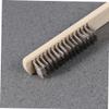Healifty Steel Brush 6-Row Wire Brush Tool for Cleaning Utility Brush Hang-up Hole Storage Smooth Finish view 4