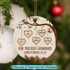 Personalized Our Precious Five Grandkids Ornament Christmas Tree, Customized 5 Grandkids Ornament Gift for Grandpa Grandma Uncle Aunt with Grandkids Names, Grandchildren Ornament 2026 Xmas Decoration view 2