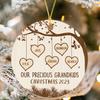 Personalized Our Precious Five Grandkids Ornament Christmas Tree, Customized 5 Grandkids Ornament Gift for Grandpa Grandma Uncle Aunt with Grandkids Names, Grandchildren Ornament 2026 Xmas Decoration view 3