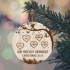 Personalized Our Precious Five Grandkids Ornament Christmas Tree, Customized 5 Grandkids Ornament Gift for Grandpa Grandma Uncle Aunt with Grandkids Names, Grandchildren Ornament 2026 Xmas Decoration view 4