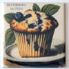 Blueberry Muffin Fridge Magnet (Style A) (2 x 2 inches) view 1