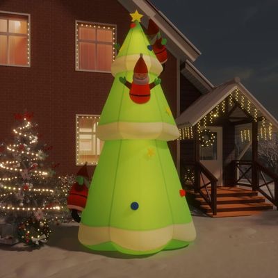 Inflatable Christmas Tree Hanging Window Christmas Decorations,Christmas Hanging Lights,Christmas Decorations Indoor,Hanging Window Christmas Decorations,with LEDs 196.9"