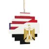 America Egypt Friendship Flag Fashion Building Brick Block Puzzle Lozenge Shaped Orange Uv Printed for Indoor Outdoor Suitable for Various Festivals view 2