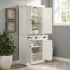 Saranya 18 Shop New White Antique Tall Storage Cabinet Closet Distressed Solid Wood Compartment Pantry Shelves Furniture Freestanding Cupboard Living Room Kitchen Home 30" L x 16" Wx 71.5" H of Set view 4