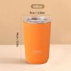HEXEH Mug Cups 1pc Coffee Mug Leak-Proof Non-Slip Vacuum Travel Cup Double-Wall Stainless Steel Water Bottle Coffee Drink Cup (Color : Orange) view 2