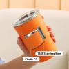 HEXEH Mug Cups 1pc Coffee Mug Leak-Proof Non-Slip Vacuum Travel Cup Double-Wall Stainless Steel Water Bottle Coffee Drink Cup (Color : Orange) view 4