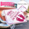 Amabro Little Princess on Board Warning Signs, 2pcs 5" x 5" Safety Car Bumper Sticker With Double Suction Cups, Reusable Baby in Car Decal, Pink view 2