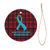 Charming Ceramic Christmas Tree Tourettes Syndrome Awareness Hanging Ornaments 2.9in Elevate Home Decor Indoors Outdoors view 2