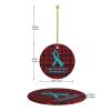 Charming Ceramic Christmas Tree Tourettes Syndrome Awareness Hanging Ornaments 2.9in Elevate Home Decor Indoors Outdoors view 4