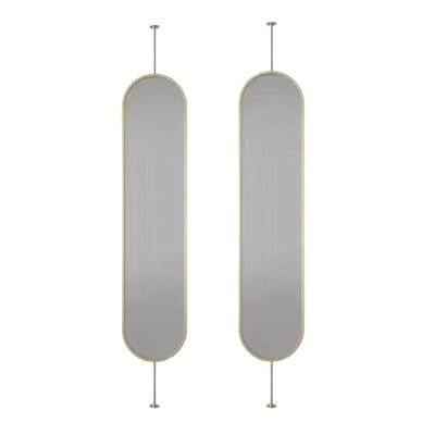 Iron Screen Partition, Freestanding Room Partition Wall Dividers with Clear Glass for Apartment Studio Living Room Commercial Entrance, Privacy Decoration Separators ( Color : 2panel , Size : 180x45cm