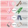 Clothes Pins Mini Clothespins Pink Purple 100 PCS Wooden Small Clothespins for Pictures with Jute Twine Tiny Photo Paper Clip, Ideal for Baby Shower, Crafts, Chip Clips, Home Office Decoration view 2
