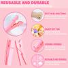 Clothes Pins Mini Clothespins Pink Purple 100 PCS Wooden Small Clothespins for Pictures with Jute Twine Tiny Photo Paper Clip, Ideal for Baby Shower, Crafts, Chip Clips, Home Office Decoration view 3