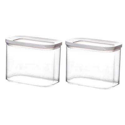 Amosfun 2pcs Kitchen Fresh Box Food Storage Containers Beans Preservation Box Sealing Lid Odor Storage