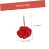 IMIKEYA Bathroom Shower Curtain Hooks 12pcs Rose Design Hangers Quick Install Elegant Decor view 2