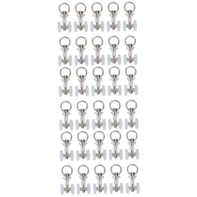 IMIKEYA 30pcs Curtain Track Roller of Sliding Curtain Track Gliders Made of Material for Use