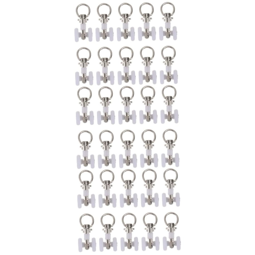 IMIKEYA 30pcs Curtain Track Roller of Sliding Curtain Track Gliders Made of Material for Use
