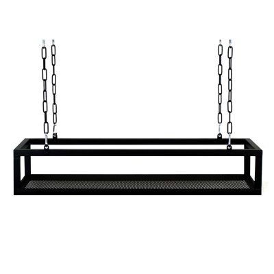 Drsyffsup Floating Shelves Ceiling ShelfWrought Iron Hanging Wine Rack Suspended Ceiling Storage Rack & Shelvesfor Bars/Restaurants/Kitchens/Outdoor Indoor (Size : 60x25x15cm)