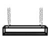 Drsyffsup Floating Shelves Ceiling ShelfWrought Iron Hanging Wine Rack Suspended Ceiling Storage Rack & Shelvesfor Bars/Restaurants/Kitchens/Outdoor Indoor (Size : 60x25x15cm) view 1