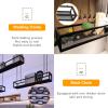 Drsyffsup Floating Shelves Ceiling ShelfWrought Iron Hanging Wine Rack Suspended Ceiling Storage Rack & Shelvesfor Bars/Restaurants/Kitchens/Outdoor Indoor (Size : 60x25x15cm) view 3