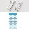Push and Pull Glass Door Handle,Shower Glass Door Handle for Bathroom,Full Polished Stainless Steel Finish Push and Pull Glass Door Knobs Handles Hole Center Spacing 300Mm/400Mm/500Mm/600Mm/500Mm (Co view 2