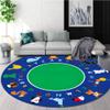 Round Kids Rug, 3ft, Cartoon Animal Print RugColorful Letters ABC RugPreschool Classroom Rugfor Children's Room Carpet, Indoor Non-Slip Washable Rugs view 1