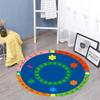 Kids Playroom Rug, 3ft, Ruond Cartoon Numbers Shapes Alphabet ABC RugPreschool Nursery Classroom Rugfor Children's Room Carpet, Indoor Non-Slip Washable Rugs view 2