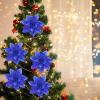 JNWHY Festive Christmas Tree Decoration Gold Dust Christmas Flower Christmas Decoration Flower Red Artificial Flower Christmas Garland Accessories view 4