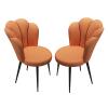 Kitchen Dining Room Chairs Orange Dining Chair Set of 2 - Kitchen Counter Chairs Living Room Side Chairs with Upholstered and Metal Legs Max.200kg view 1