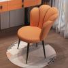 Kitchen Dining Room Chairs Orange Dining Chair Set of 2 - Kitchen Counter Chairs Living Room Side Chairs with Upholstered and Metal Legs Max.200kg view 2