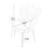 Kitchen Dining Room Chairs Orange Dining Chair Set of 2 - Kitchen Counter Chairs Living Room Side Chairs with Upholstered and Metal Legs Max.200kg view 3
