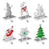 Homyplaza Christmas Stocking Holders for Mantle Weighted Metal Stocking Hangers Hooks for Fireplace Christmas Decorations (Set of 6) view 1