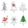Homyplaza Christmas Stocking Holders for Mantle Weighted Metal Stocking Hangers Hooks for Fireplace Christmas Decorations (Set of 6) view 2