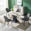 Kitchen Dining Room Chairs Dining Chairs Set of 2 Kitchen Chair Lounge Leisure Living Room Corner Chair Upholstered Leather Chairs with Black Metal Legs Max.200kg view 2