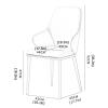 Kitchen Dining Room Chairs Dining Chairs Set of 2 Kitchen Chair Lounge Leisure Living Room Corner Chair Upholstered Leather Chairs with Black Metal Legs Max.200kg view 3