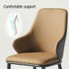 Kitchen Dining Room Chairs Dining Chairs Set of 2 Kitchen Chair Lounge Leisure Living Room Corner Chair Upholstered Leather Chairs with Black Metal Legs Max.200kg view 4