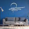 Cadeali Metal Sun Wall Decor, Sunrise Metal Wall Art, Large Sun Art, Boho Sunrise Decor, Minimalist Line Sign, Living Room Home Decoration (35"x21"|90x54cm, White) view 1