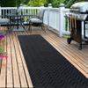 LITA Customized Size Hallway Runner Rug with Rubber Backing, Backed Non-Slip Waterproof, Washable Outdoor Indoor Carpet for Floor, Entryway, Kitchen, Laundry, Balcony, Garage, Gray Triangle, 3' x 78' view 2