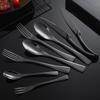 48 PCS Black Silverware Set with Steak Knives Flatware Cutlery Set for 618/8 Food-Grade Stainless Steel include Dinner knives Forks Spoons Teaspoons Home Kitchen Halloween Essentials Christmas view 1