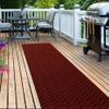 LITA Customized Size Hallway Runner Rug with Rubber Backing, Backed Non-Slip Waterproof, Washable Outdoor Indoor Carpet for Floor, Entryway, Kitchen, Laundry, Balcony, Garage, Red Triangle, 4' x 82' view 2