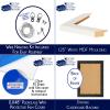 PictureFrameFactoryOutlet PFF 22.375x34 Inch - Premium 1.25" White Profile - Picture Frame for Artwork, Puzzles, Photos, Certificates view 3