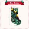 BrUgui Fun and Durable Christmas Stocking with Hanging Strap - Festive Holiday Decor and Gift Bag Accessory Hawaiian Tropical Leaves Flower view 2