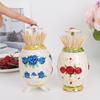 Flush of Dawn Creative Toothpick Holder Home Decorative Toothpick Dispenser Case Hand Press Pop Up Toothpicks Container Organizer (Red rose) view 4