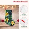 BrUgui Fun and Durable Christmas Stocking with Hanging Strap - Festive Holiday Decor and Gift Bag Accessory Hawaiian Tropical Leaves Flowers view 3