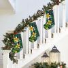 BrUgui Fun and Durable Christmas Stocking with Hanging Strap - Festive Holiday Decor and Gift Bag Accessory Hawaiian Tropical Leaves Flowers view 4
