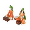 Dynamics Dcor Handmade Rajasthani Men & Women Statue for Home, Living Room and Bedroom Dcor Lovable Designer Decorative/Traditional - 1W view 2