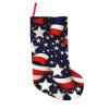 BrUgui Fun and Durable Christmas Stocking with Hanging Strap - Festive Holiday Decor and Gift Bag Accessory American Flag Stars Stripes view 1