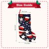 BrUgui Fun and Durable Christmas Stocking with Hanging Strap - Festive Holiday Decor and Gift Bag Accessory American Flag Stars Stripes view 2