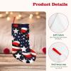 BrUgui Fun and Durable Christmas Stocking with Hanging Strap - Festive Holiday Decor and Gift Bag Accessory American Flag Stars Stripes view 3