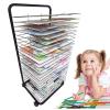 Art Drying Rack, Flexible Shelves, Mobile, Solid Metal, Power Coated Design, Classroom Art Studio Home Painting Drying Rack for Kids (Size : 35-Layer) view 1